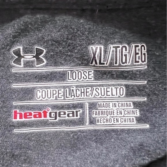 Men’s Under Armour Heatgear Graphic Soft Loose Tee Dark Gray XL - Picture 4 of 7